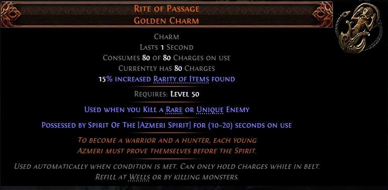 Rite of Passage Golden Charm